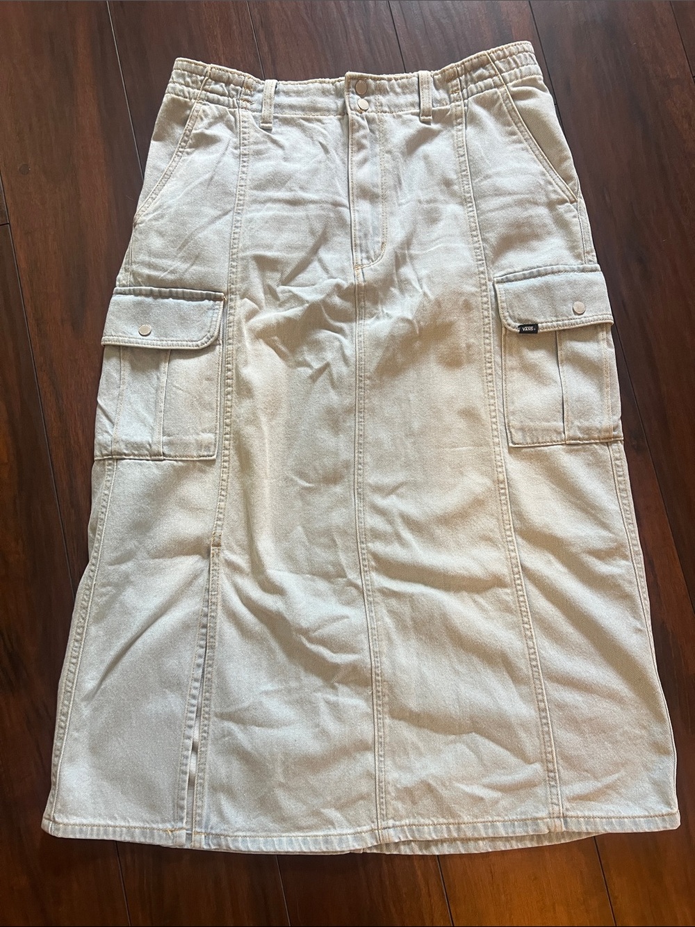 Vans long light, blue denim skirt, cotton, worn once! Large